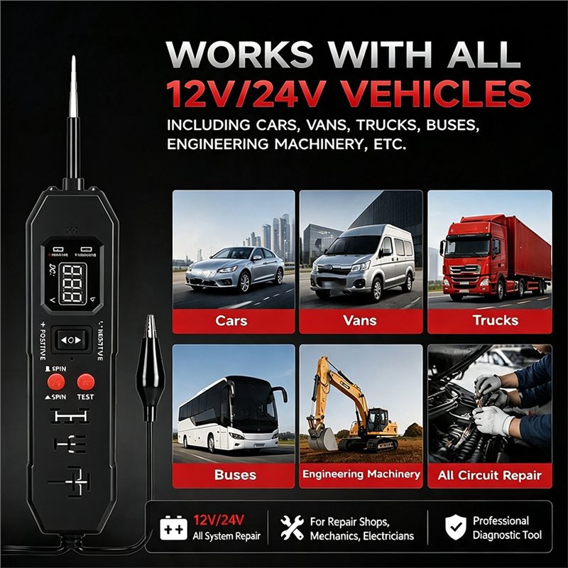 Diagnostics Tool For Vehicle E - огляд і ціна Power Supply Tester