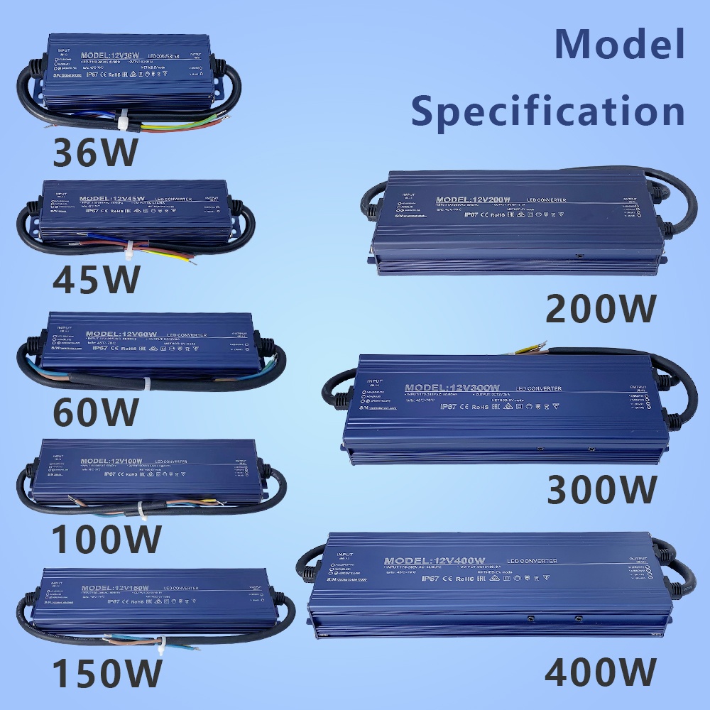 IP67 Waterproof Input 110V-265 - огляд і ціна Power Supply 500W
