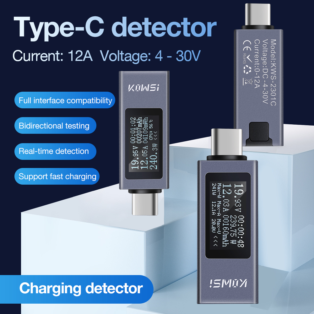 Type-C Tester LCD Digital Volt - огляд і ціна Power Supply Tester